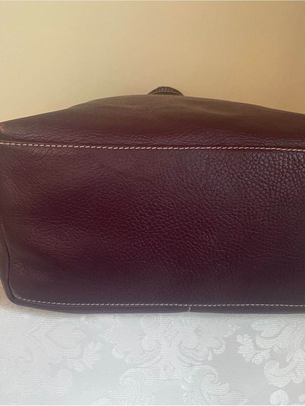 Dooney & Bourke Gracie Plum Pebbled Leather Hobo Shoulder Bag - Picture 7 of 11